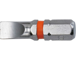 With Color Ring, Slotted Bits, 1/4″(hex) x 25mm(L)